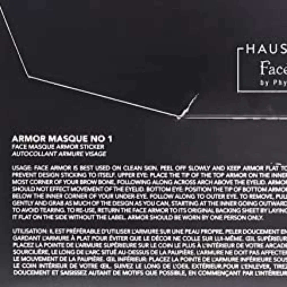 HAUS LABORATORIES By Lady Gaga: ARMOR MASQUE NO. 1 | Face Mask Sticker … NEW!
